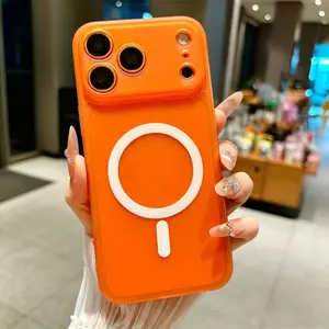 Ultra-Thin Transparent Magnetic Phone Case for iPhone 17 16 15 14 13 Pro Max, Protective Cover, Lightweight Design, Durable Material