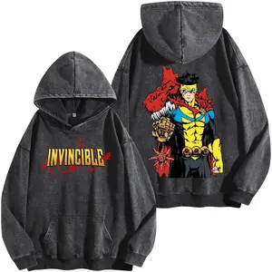 Mark Grayson- Invincible Invincible Story Washed Hoodie, Shirt Invincible Ss4, Mark Grayson Invincible Hoodie Sweatshirt, Men Shirt Cotton Fabric streetwear lover graphic tee