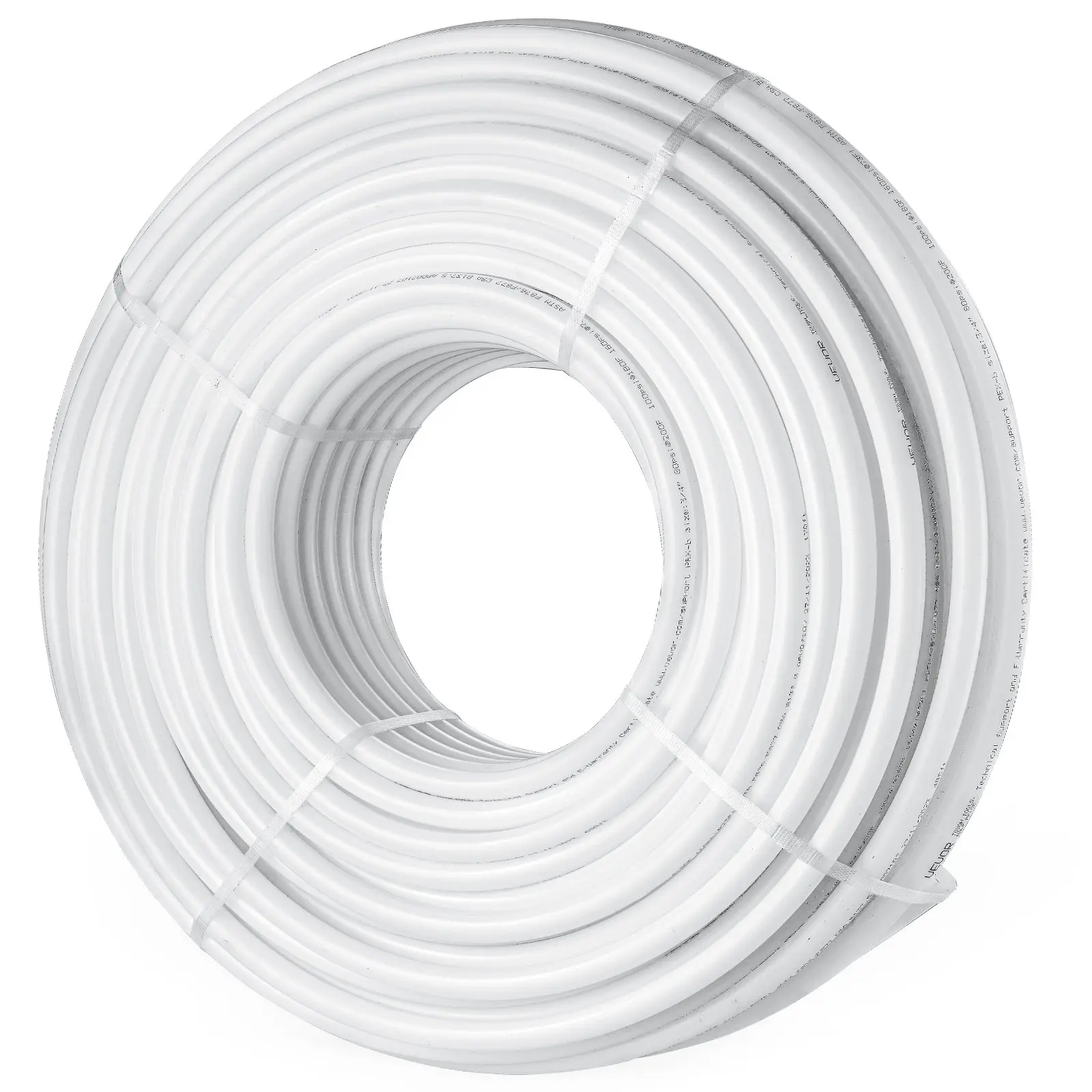 【FathersDayGift】VEVOR PEX Pipe 3/4 Inch, 500 Feet Length PEX-B Flexible Pipe Tubing for Potable Water, Pex Water Lines for Hot/Cold Water & Easily Restore, Plumbing Applications with Free Cutter & Clamps ,White