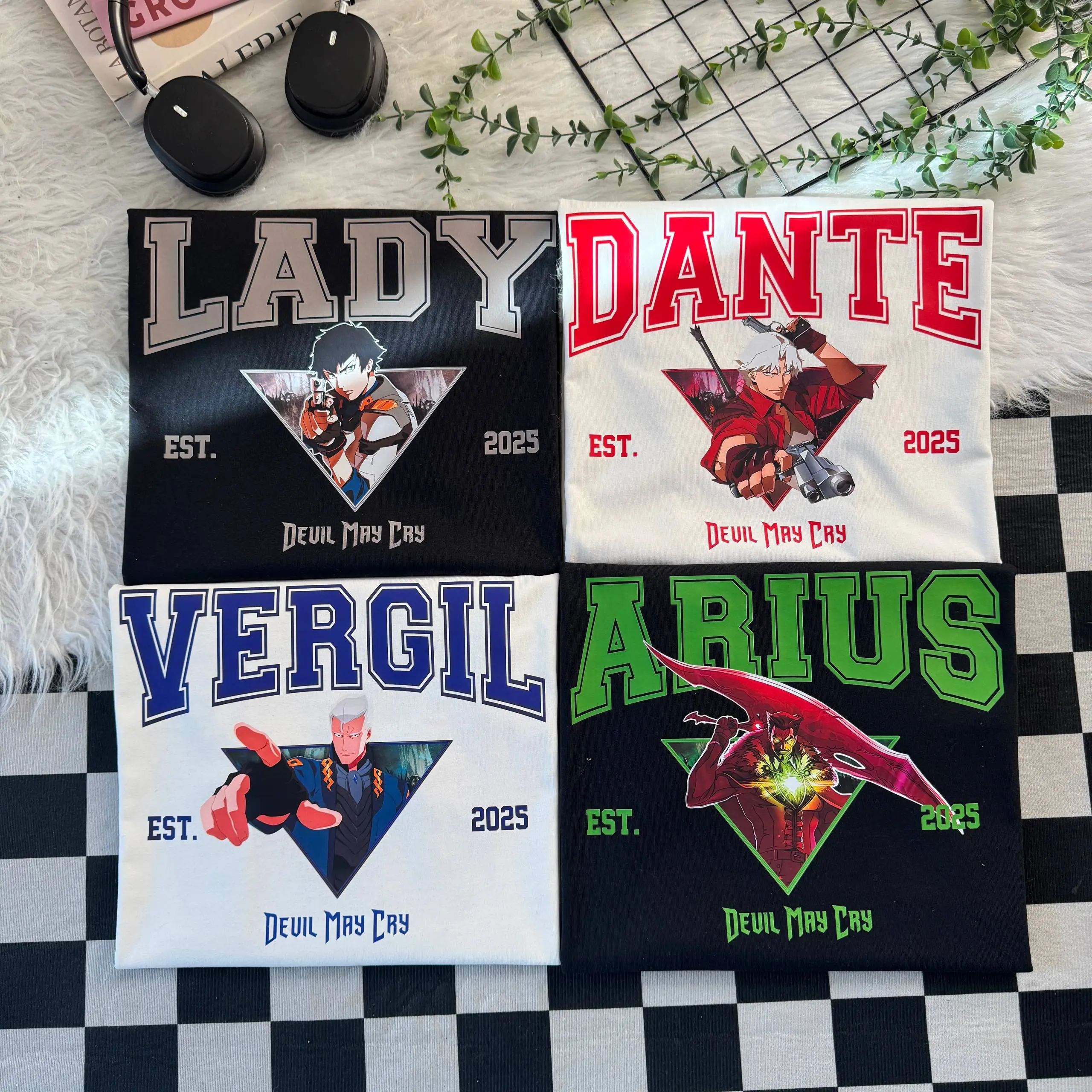 Devil May Cry Shirt, Dante Vergil DMC Shirt, DMC Lady Arius Sweatshirt, Devil May Cry Anime Series