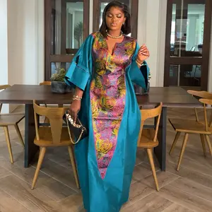 Arike Regal Boubou Dress with Brocade Design for Women - Exquisite Design, Cinching Inner Belt, Matching Head Wrap, One Size Fits All, Elegant Style