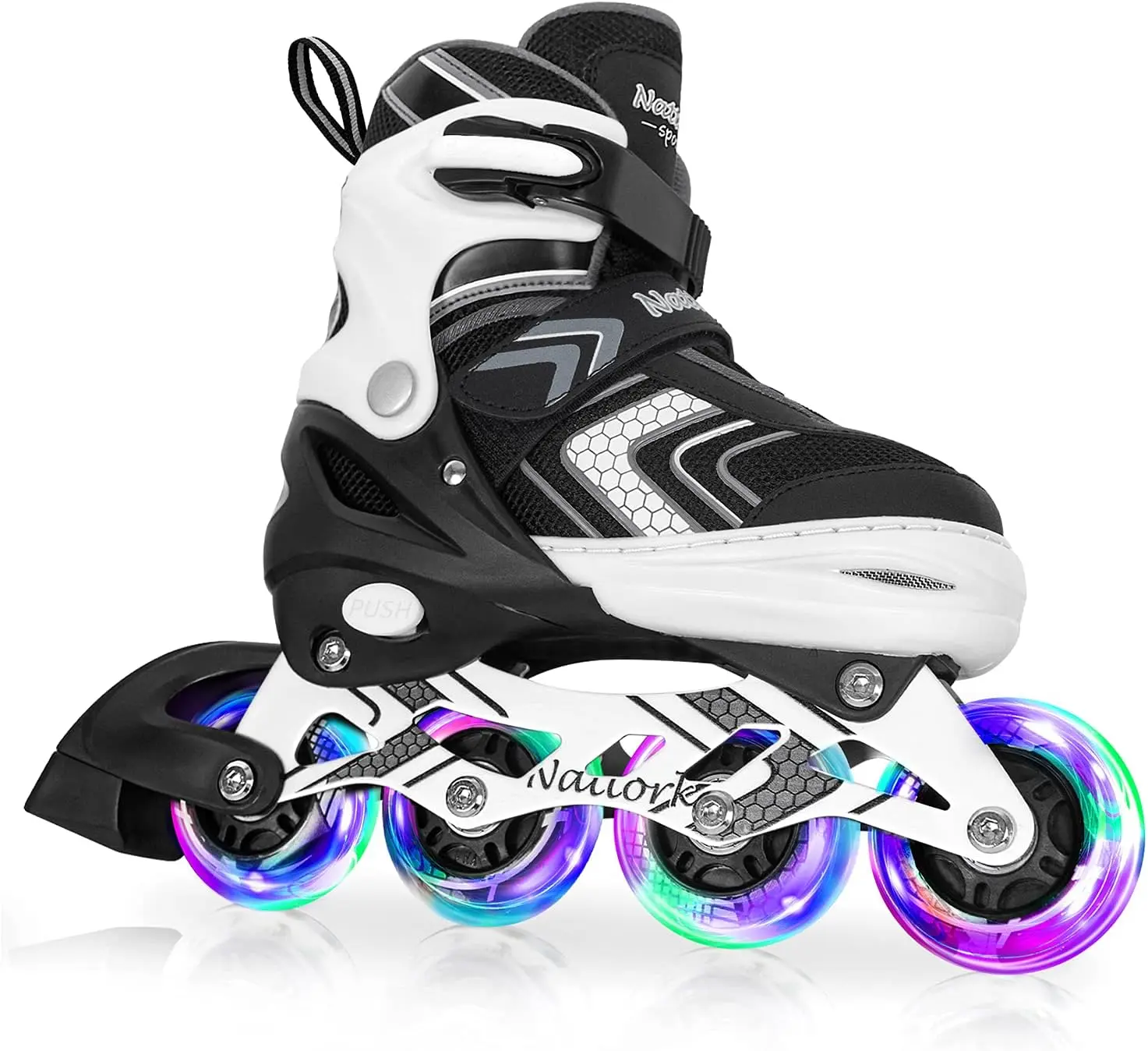 Nattork Inline Skates for  Girls Boys with Full Light Up Wheels,Adjustable Safe Durable Inline Skates,Outdoor Roller Skates for Girls Boys Youth Beginners