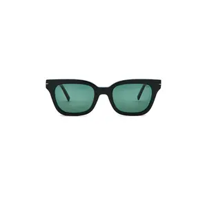 SAD Eyewear Noir Polarized Sunglasses in Gloss Black & Olive Lens