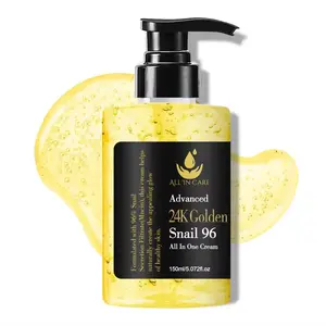 All In Care Snail Mucin 96% Power Face Serum,24k Golden 5.070 fl oz 150ml | Hydrating, for Face, Self Care, Glow Skin under Makeup Skincare Comfort