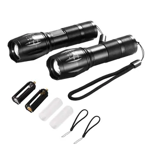 2-Pack High Lumens Flashlights, 2000 Lumens, 5 Modes, Adjustable Focus Torches for Camping & Hiking