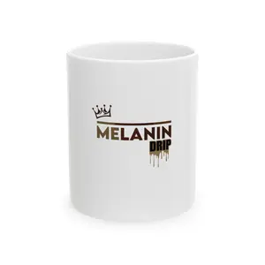 Melanin Drip Queen Ceramic Mug 11oz