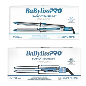 BaBylissPRO Nano Titanium Prima2000 Hair Dryer & Prima3100 Ionic Straightener BNT2000UC+BNT3100TUC