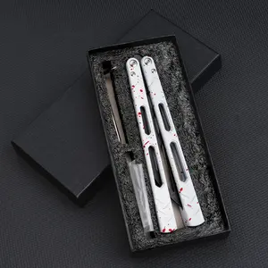 1pc Aluminum Balisong Training Tool, Non-Sharp Blade, Butterfly Design, Ideal for Practice, Durable Material, Perfect for Beginners