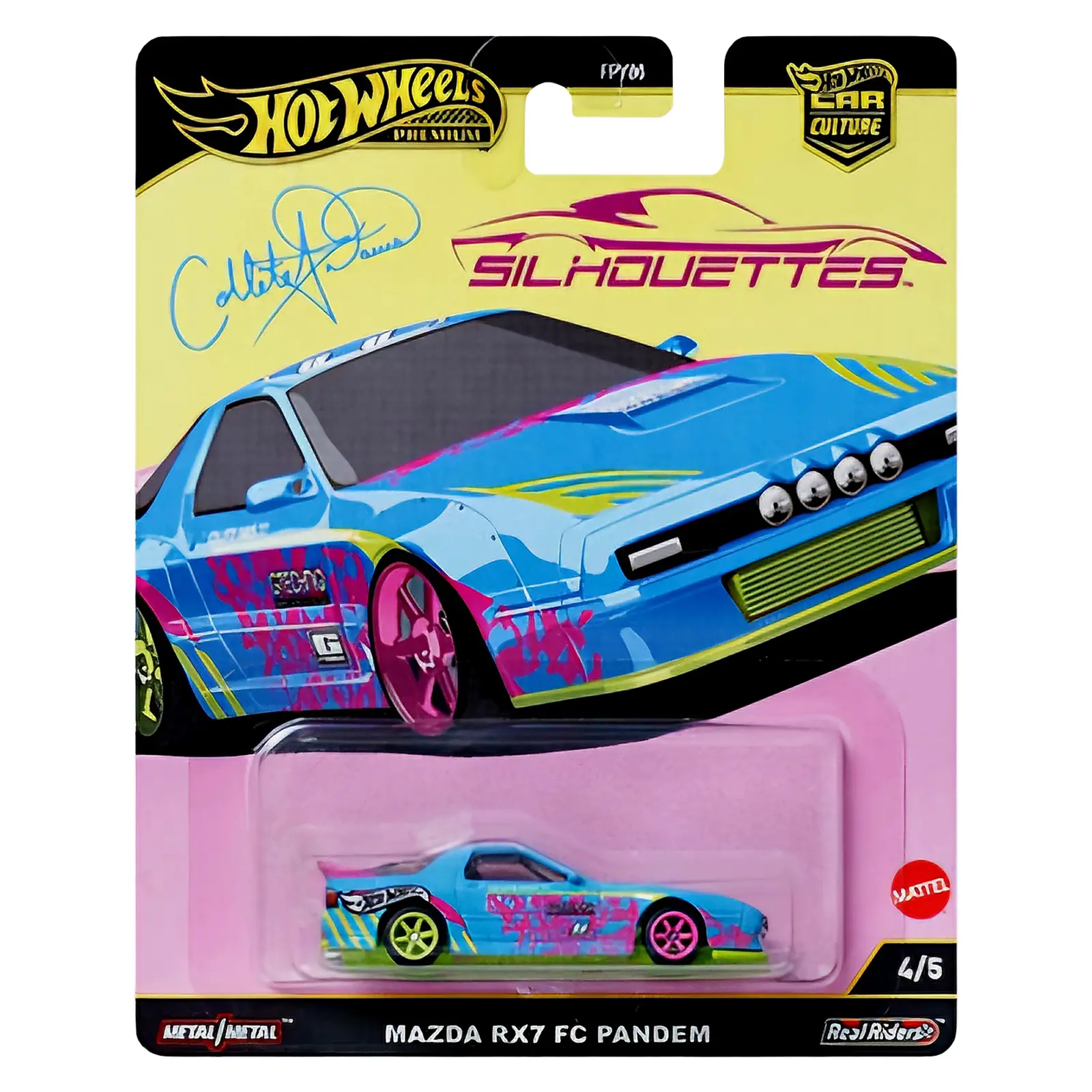 Hot Wheels Car Culture 2025 Silhouettes Mazda RX7 FC Pandem, 1:64 Scale, Diecast Model Car