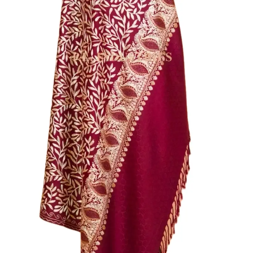 Embroidered Kashmiri Shawl for Women - Soft and Warm scarf