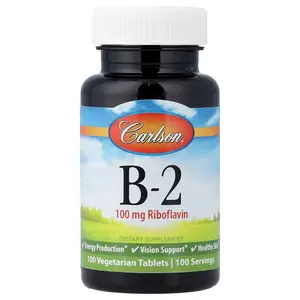 Carlson Vitamin B-2, 100 Vegetarian Tablets
