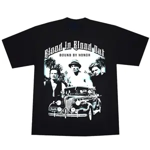 Blood In Blood Out Vatos Locos Graphic Unisex Basic Fabric Fit Street Sweatshirt Men's Short Sleeve Sports T-Shirt(Sports & Outdoor Clothing)