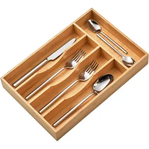 Kitchen Drawer Organizer, 8.25 Inch Silverware Utensils Tray Holder for Small Drawer,   for Flatware Cutlery