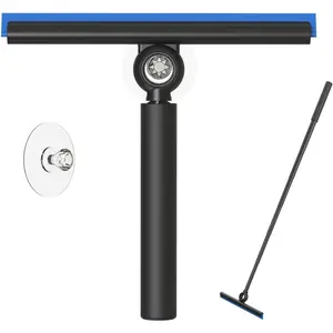 Squeegee for window cleaning shower squeegee with extension pole telescopic squeegee extendable window cleaner tool for car windows tile walls sliding door shower glass door