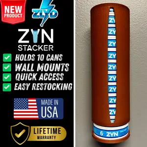 Zynergy Pouch/Snuff Easy access Zyn Smoked Hickory Stacker! Keep your Zyn organized, Zyn storage, Wall Mount or Countertop Storage