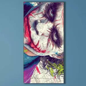 5D DIY Full Drill Round Diamond Painting - Clown Face. Mosaic Canvas DIY Wall Art, Home Wall Decoration, Handicraft.