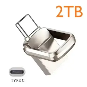 2TB Metal USB Flash Drive 2 IN 1 OTG USB 3.0 Type C Memory Stick High Speed External Storage for Cell Phone PC Laptop 2026 pen flash disk