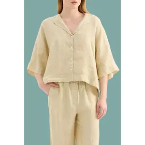 Lounge Stripe Linen Shirt