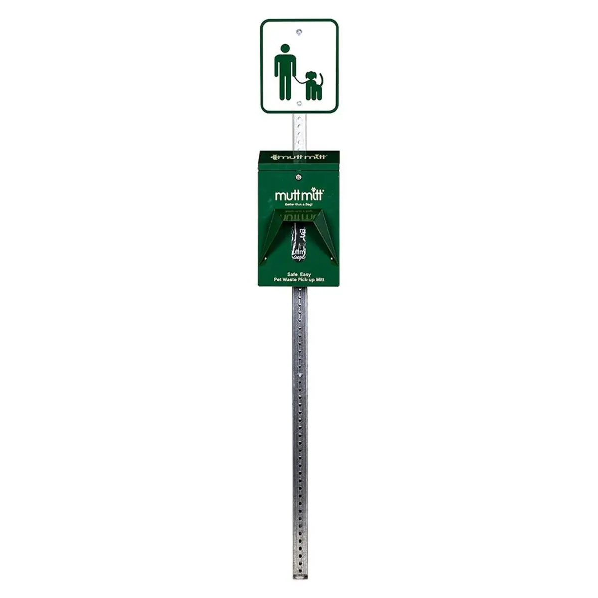 212 MAIN Mini Dog Waste Dispenser Unit - Mutt Mitt 1001 Singles Green Station that Dispenses Bags for Pet Waste Management