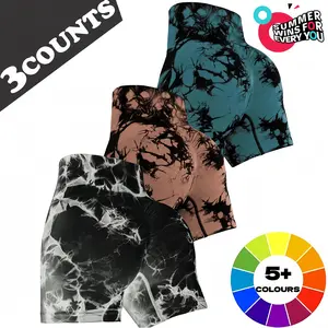 Women's 3-Piece Workout Shorts Set， High-Waisted, Seamless, Butt-Lifting Pleated Shorts,summerwins
