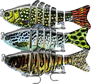Fishing Lures Multi Jointed Fish Fishing Kits Slow Sinking Lifelike Swimbait Freshwater and Saltwater Crankbaits for Bass Trout Bass Lures