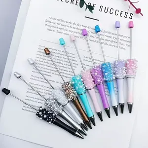 New Pearl Sand Sugar Bead Pen Set, DIY Handmade Round Beads Pens, High Aesthetic Cross-Border Gift Pens, 4pcs & 10pcs