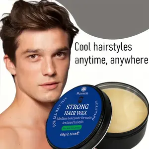 MegustaMe STRONG HAIR WAX Matte & Refined Grease-Free Confidence 60g Compact Tin for Sleek Non-Stiff Hairstyles