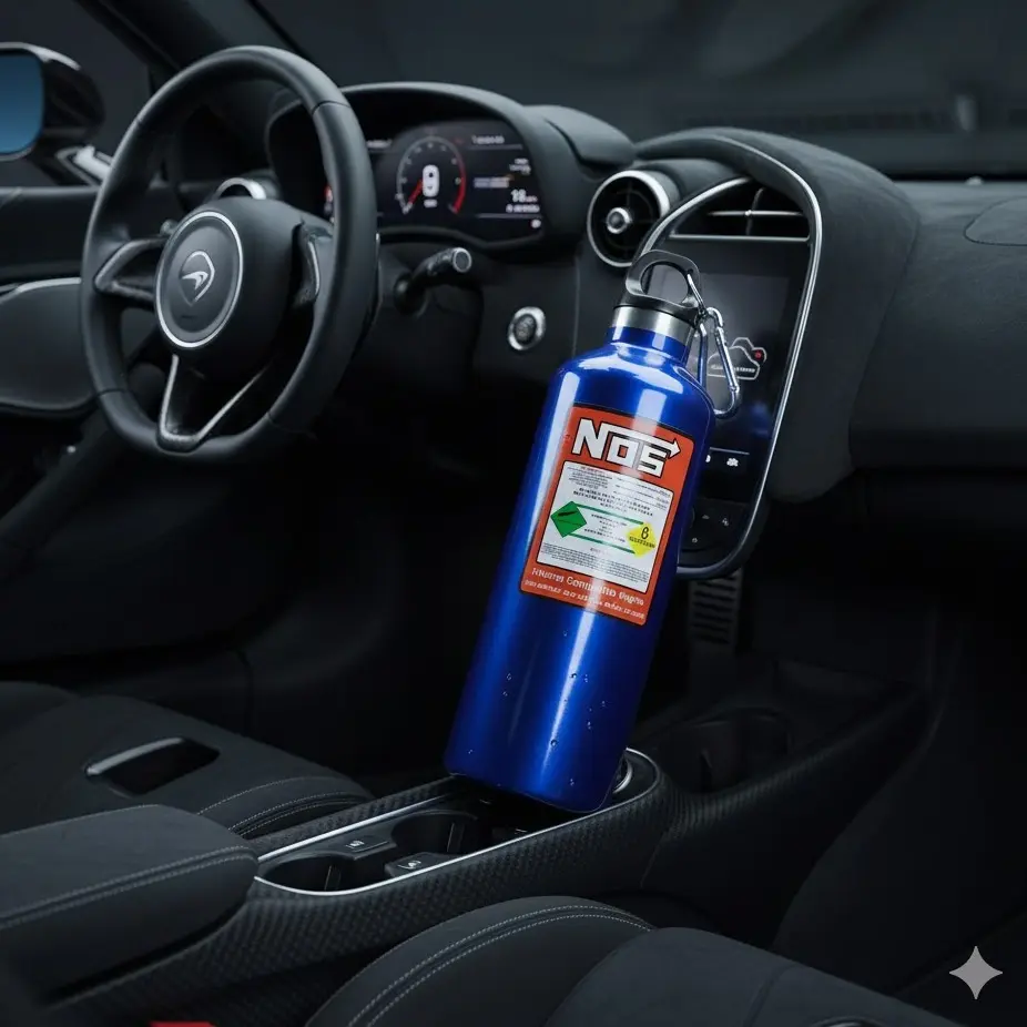 500ml 304 Stainless Steel Vacuum Flask - Insulated Water Bottle, Drink-Keeping Coffee Tumbler, Portable Reusable Adult Cup, Car Interior Accessory, NOS-Themed Bottled Drinkware Option, Insulated Water Bottles
