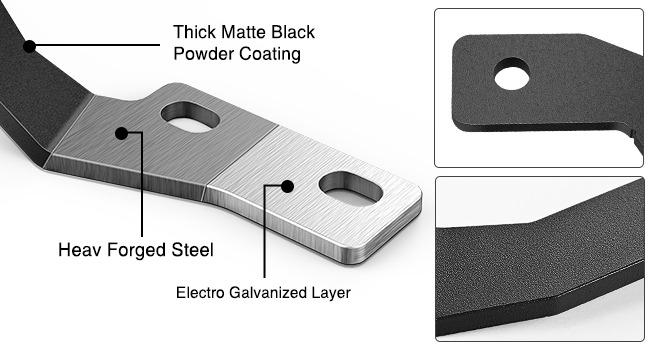 Nilight Ditch Light Brackets Hood Hinges Mount Bracket Kit for Auxiliary Offroad LED Pod Light Work Light on 2005-2015 Toyota 4Runner