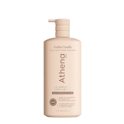 Golden Vanilla - Athena Club Skin Perfecting Body Lotion | 24-Hour Hydration | Fast-Absorbing | Strengthens Skin | Dermatologist Tested
