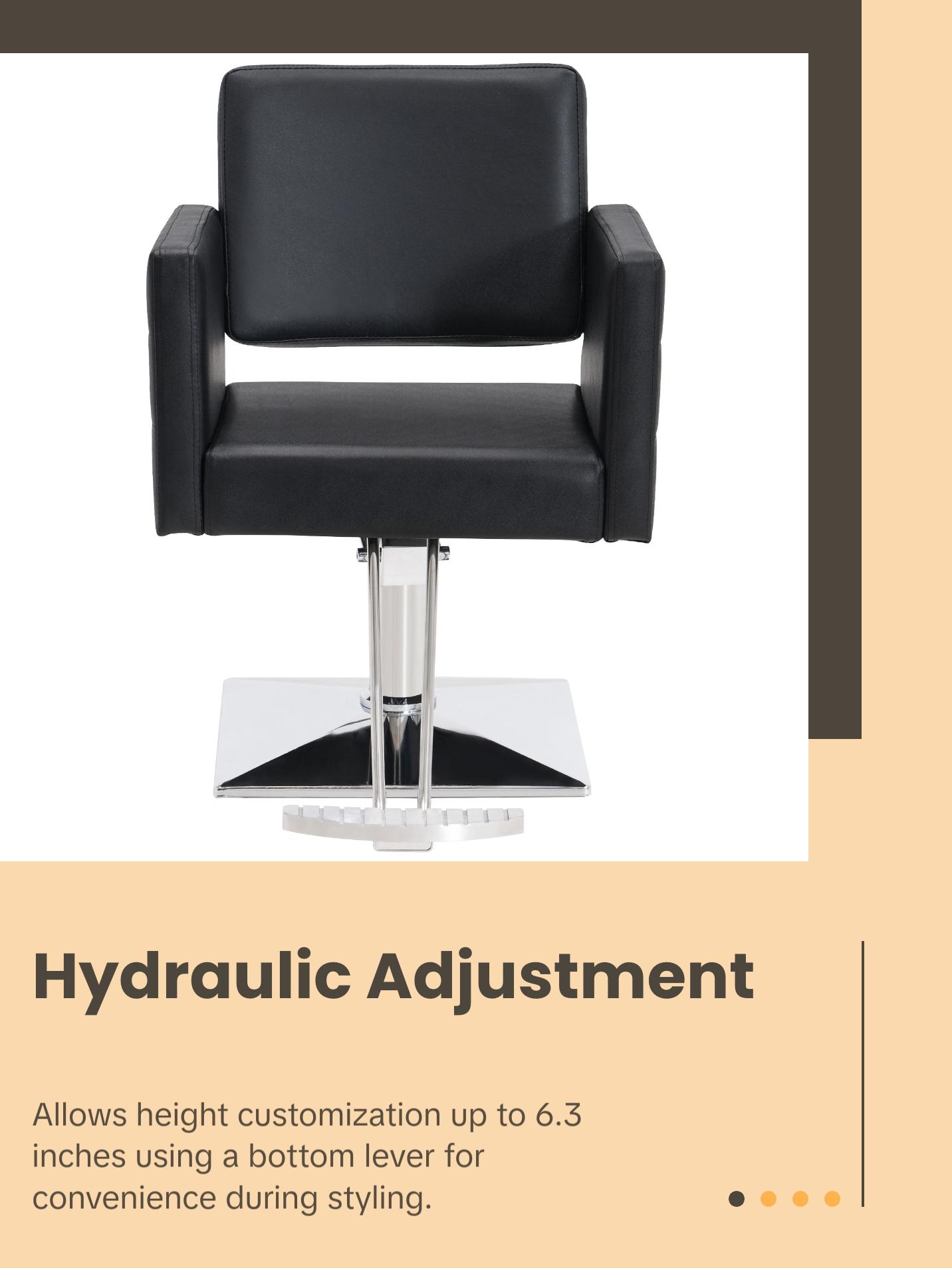 BarberPub Styling Salon Chair for Hair Stylist, Hydraulic Home Salon Chair 8821