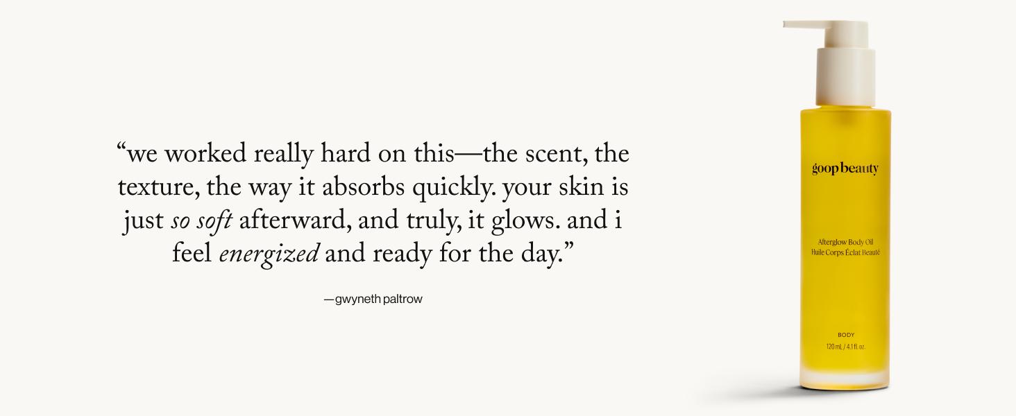 Afterglow Body Oil by goop beauty | Instant Hydration To Firm & Smooth | High-Quality, Clean Ingredients