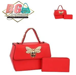 Scarlet Bee Elegance Handbag & Wallet Duo