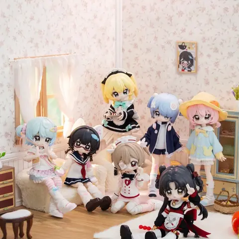The Key Collection BJD Character Figurine Blind Box Unisex Cute Figurines Collectibles, Collectible Items with 1:6 Regular Odds Keep Pulls Thrilling & 1:72 Chance, PVC/ABS/Cotton Material with Exquisite Clothes, Toys & Hobbies Decor