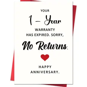 Funny 1st Anniversary Card,1 Year Anniversary Card Gifts for Boyfriend Girlfriend Him Her,One Year Wedding Anniversary Cards Gifts for Husband Wife Women Men Couples