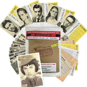 Veronica Falcone Detective Game Mystery Archive, Cold Case Murder Suspense Game, Suitable for 14+ Players, Friends Party Halloween Christmas