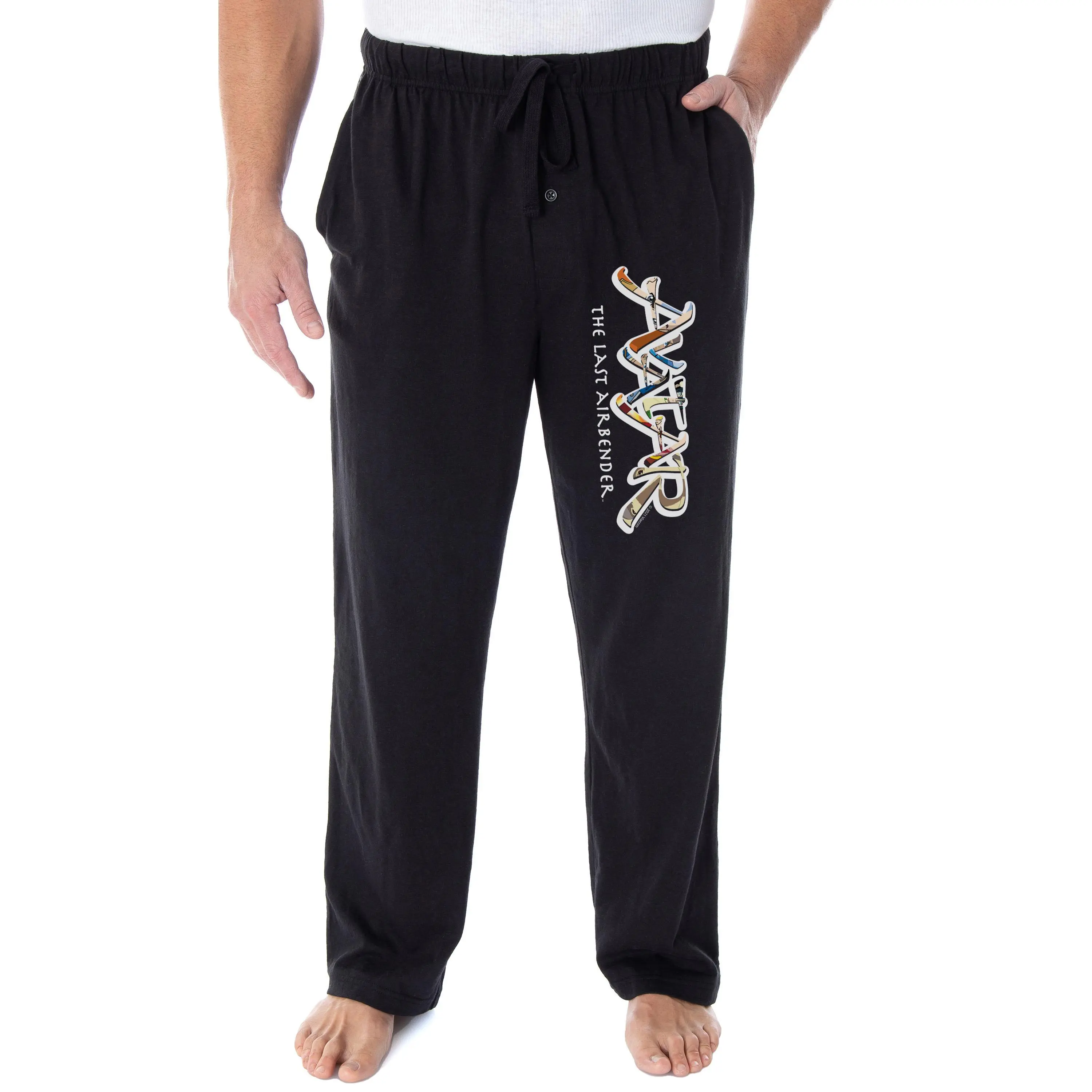 Men's Avatar The Last Airbender Pajama Pants Characters In Logo Sleep ...