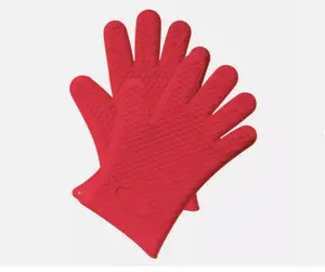 Silicone BBQ Heat Resistant Gloves Oven Grill Pot Holder Kitchen Cooking Mitts