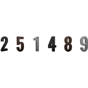 Modern Lights ABS-LN52BK 5 Inch #2 LED Backlit House Number Black