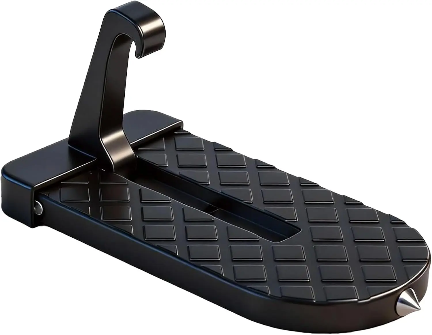 Car Door Step with Roof Rack Mount - Heavy Duty 400lb Capacity, Anti-Slip Foldable Aluminum Step, 1-Second Tool-Free Installation for Road Trips, Camping, Daily Errands, Universal Fit for Cars, Trucks & SUVs, Compact Storage for Roof Access, 400Lbs Cap.