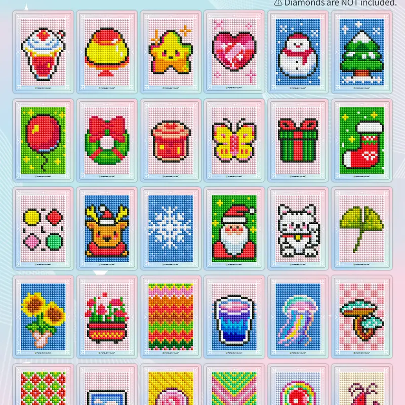 Minigem 3-In DIY Card Set - Creative DIY Pattern Cards, Toys & Hobbies Needlework Accessory