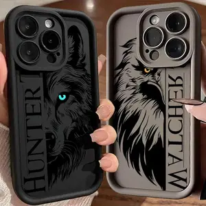 Wolf Eagle Tiger Animal Soft Silicone Case For iPhone 17 Air 16 15 14 13 12 11 Pro Max Plus Shockproof Phone Cover
