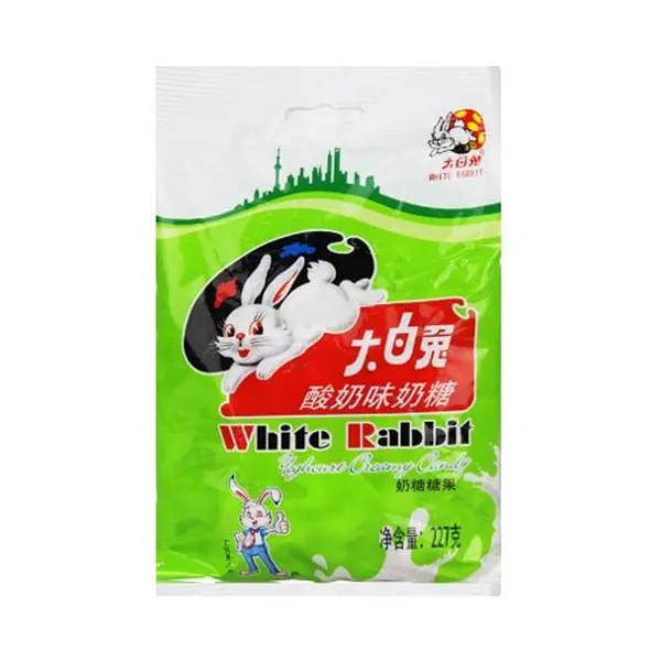 White Rabbit Candy - Yogurt Flavor, 227g Bag - Nostalgic Childhood Treat, Classic Chinese Snack