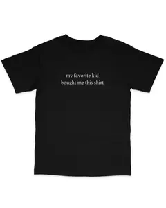 Favorite Child Tee Classic Menswear Top Soft Fabric Ribbed Hem Love Collar Seamless Tee for Men