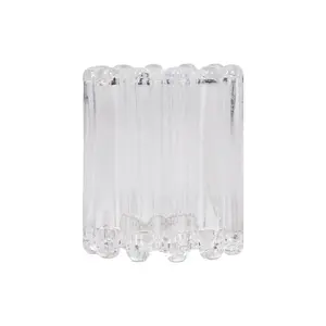 Remi Reeded Votive — by Alice Lane Home Collection — Sophisticated Clear Color — Classic Votive, Adorned with Distinctive Bubble Design — for Kitchen, Living Room and Special Occasions