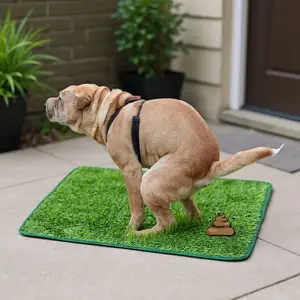 Durable Artificial Grass Dog Potty Training Pad Easy-Clean Anti-Odor Toilet Solution for Pets 1 Count Dog Mat Perfect Indoor Outdoor Potty Supplies