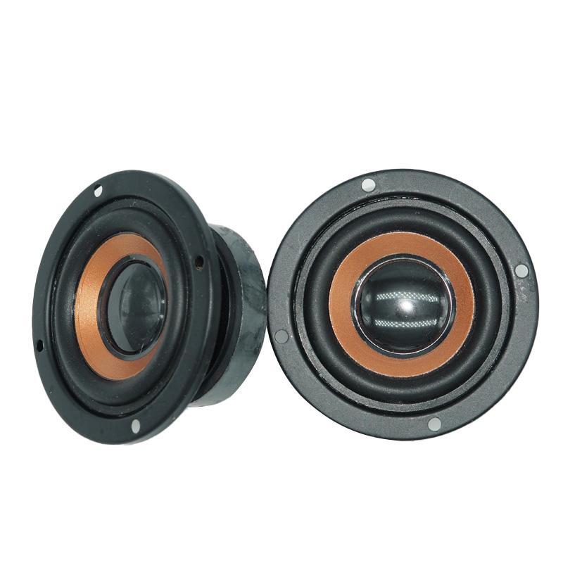 2-Piece Portable Bluetooth Stereo Audio Speakers - Cordless Palm-Size 63mm 4-Ohm 5W 45-Core Magnetic Round Mini Loudspeakers, Auxiliary Input (Yes, Wired Option Included) for DIY Kits, Mobile Multi-Device Builds