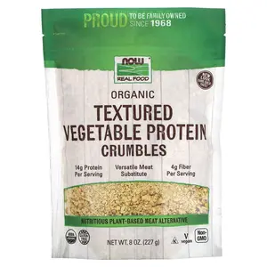 NOW Foods Organic Textured Vegetable Protein Crumbles, 8 oz (227 g)
