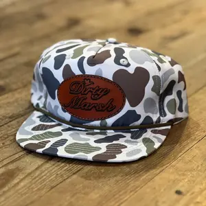 Classic Leather Patch Brackish Rope Hat | Dirty Marsh