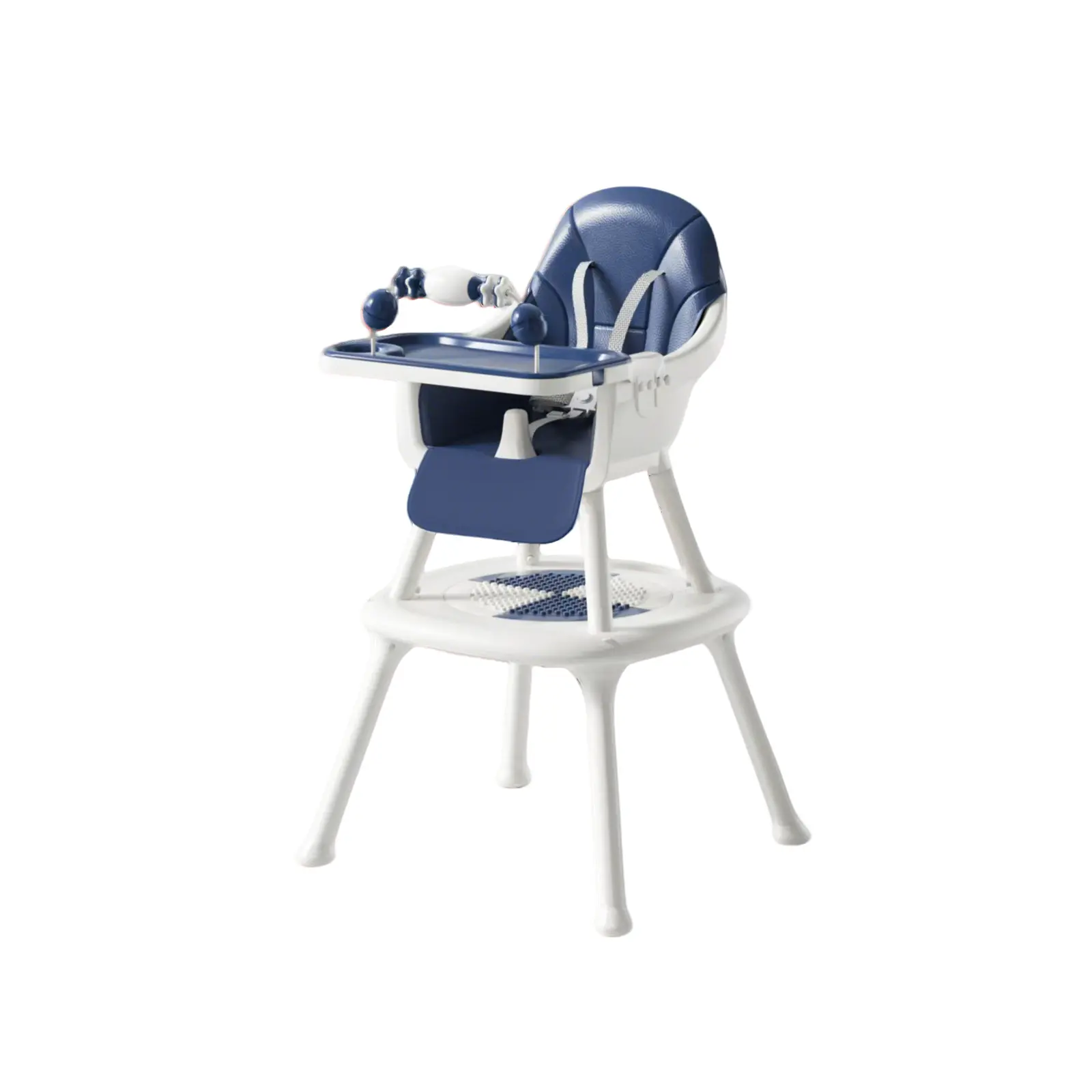 4-in-1 Baby High Chair with Toy Bar, Convertible Toddler Seat, Removable  Adjustable Tray, Flip-